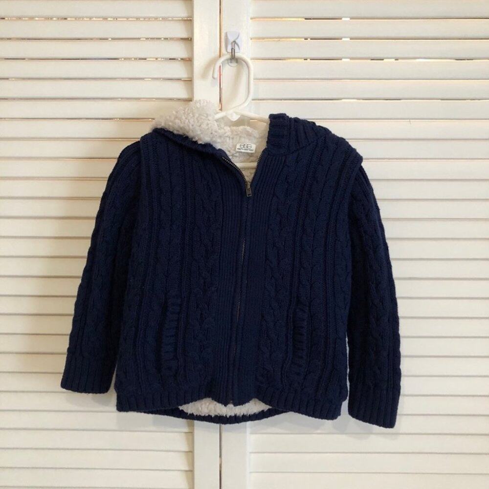 Egg by Susan Lazar Sherpa Navy Jacket
